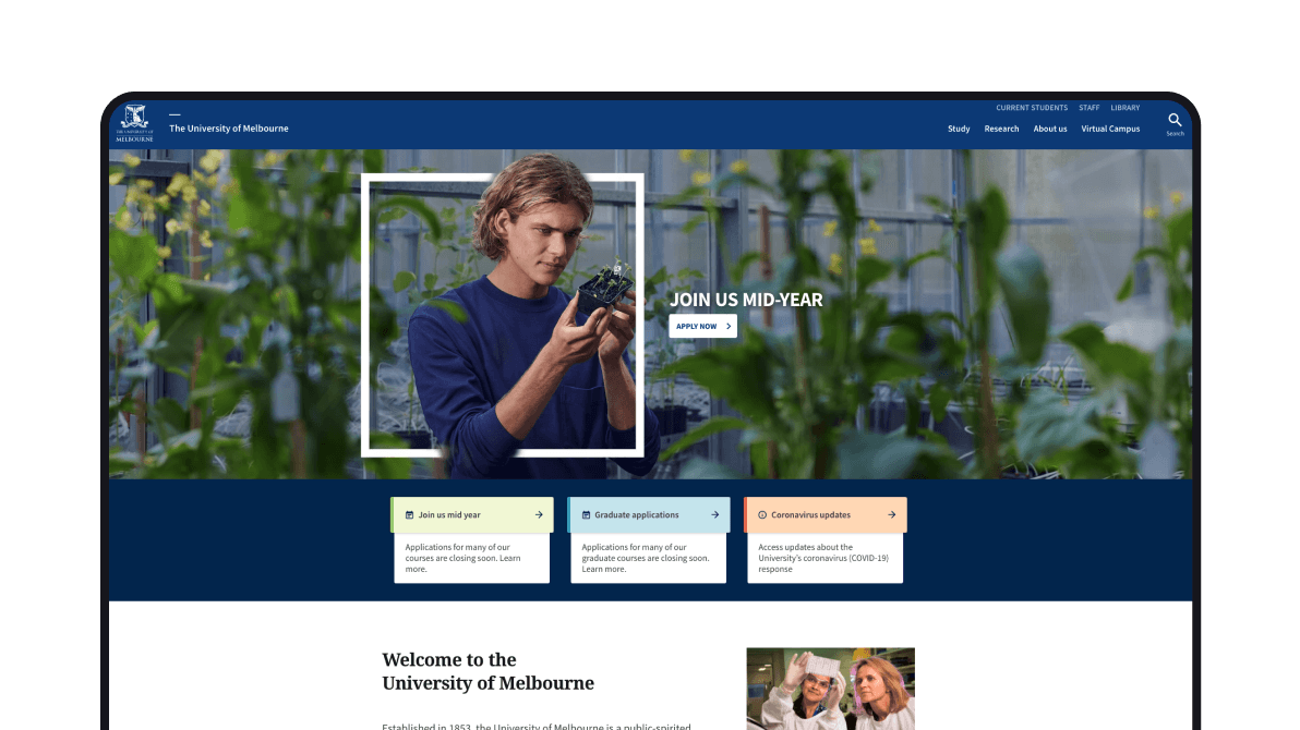 A Melbourne University Website Modernization